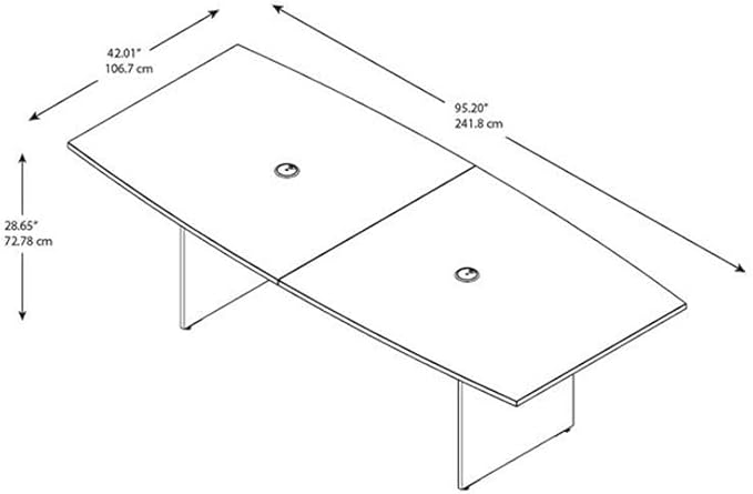 Bush Business Furniture 96-inch Office Conference Table - Image 3