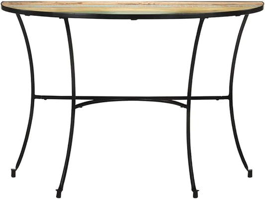 Solid Reclaimed Wood Side Table by Unknown