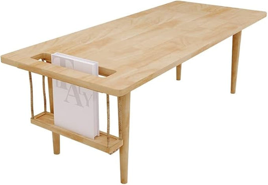 WoodShine Mid Century Modern Mini-Swing Wooden Coffee/Tea Table, Real Solid by WoodShine