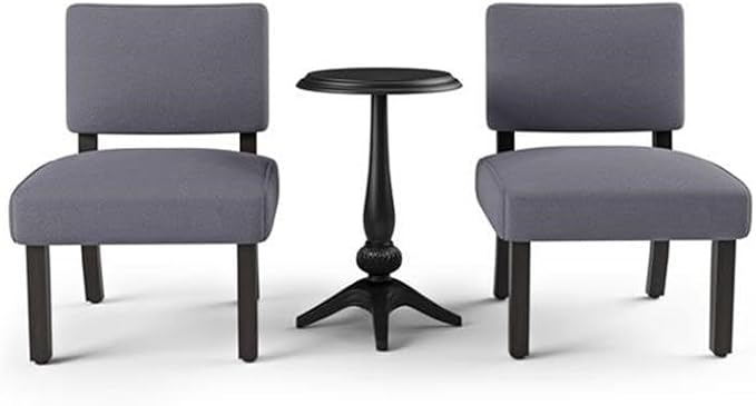BOWERY HILL 3-Piece Wood Accent Table and Chair Set, Transitional Style - Image 3