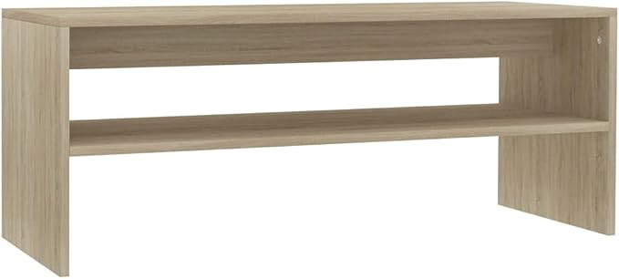 Sonoma Oak Coffee Table, Engineered Wood, 39.4x15.7x15.7 inch, Rectangular - Image 3