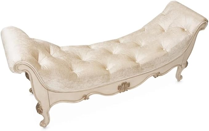 Michael Amini Platine de Royale Velvet Accent Bench - Image 11