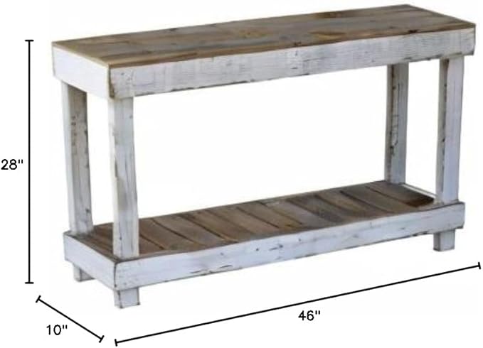 Mcchristian 46" Solid Console Table, Reclaimed Wood, Pine Top - Image 2