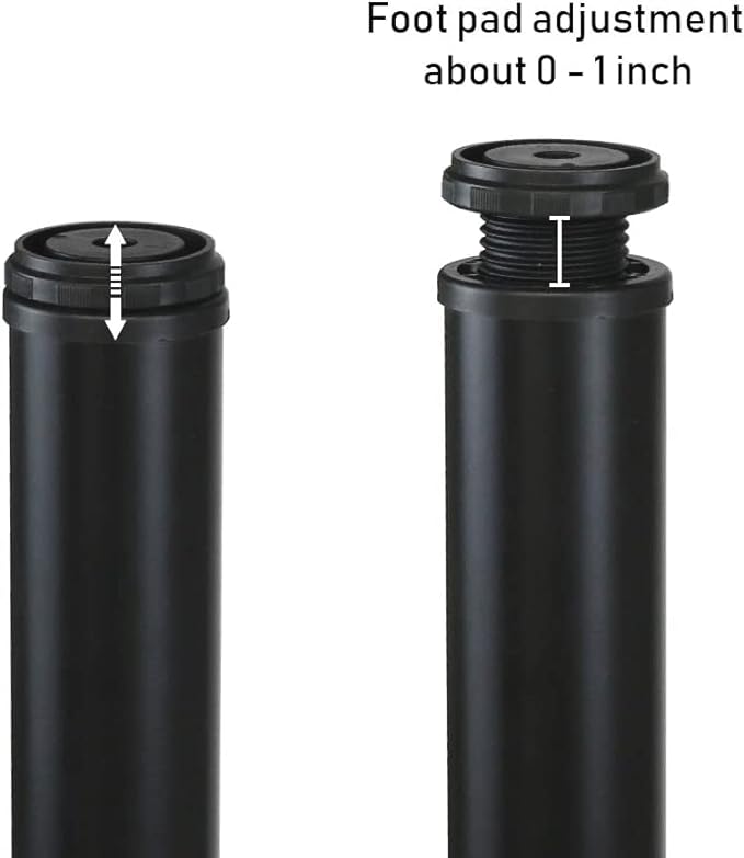 QLLY 26 inch Adjustable Metal Desk Legs, Heavy Duty Furniture Table Legs - Image 3