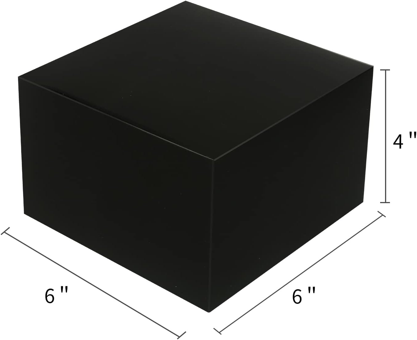 COTOPHER Small Gift Boxes 10 Pack 6x6x4 inches Black Gift Boxes with Lids for Gifts, Crafting, Wedding Party Favor, Cupcake Box, Candy, Bridesmaids Proposal Box