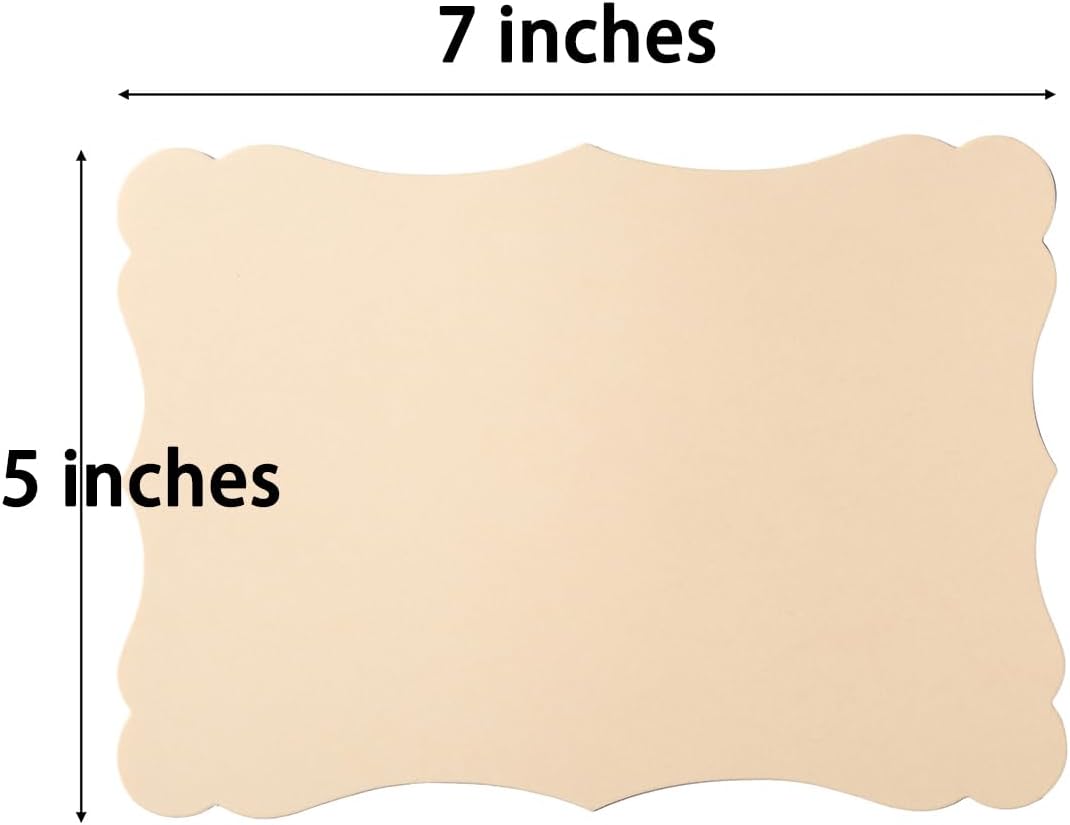 50 Pack Blank Kraft Cards Cardstock Thick Paper Brown Greeting Cards for DIY Gift Card Menus, Baby Shower and Wedding Invitations (Brown, 5x7IN)