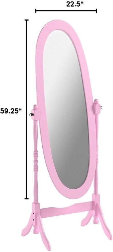 Roundhill Furniture Queen Anna Style Floor Cheval Mirror - Image 7