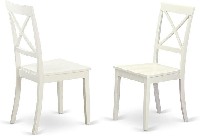 East West Furniture BOC-WHI-W Boston Dining Room Chairs by EastWestFurniture