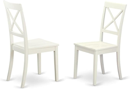 East West Furniture BOC-WHI-W Boston Dining Room Chairs by EastWestFurniture
