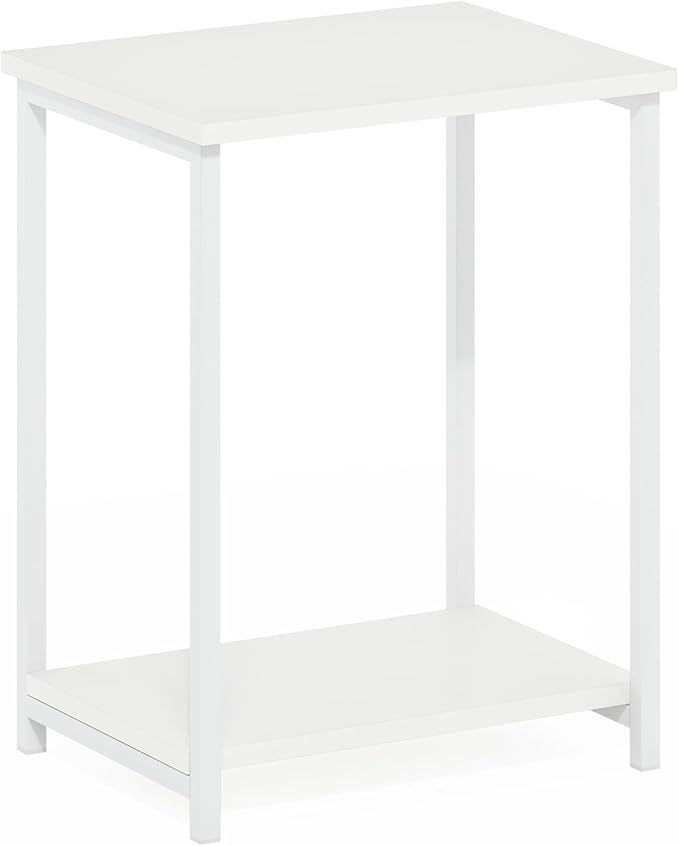 Furinno Simplistic Side Table, 2-Tier Metal Frame Modern End Table - Image 6