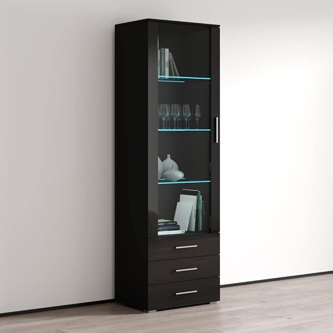 Meble Furniture Soho S1 1D3S Modern Freestanding Bookcase — 16-Color - Image 3