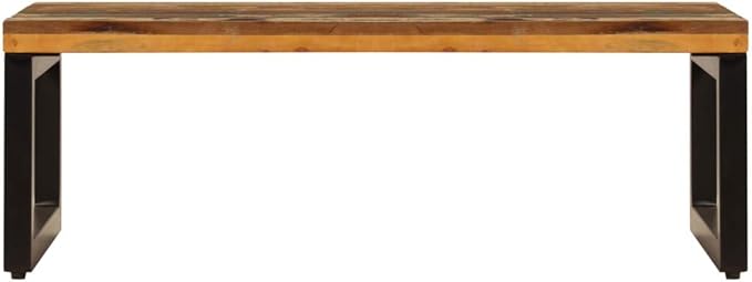 Solid Reclaimed Wood Coffee Table 39.4x19.7x13.8 Inches - Image 4