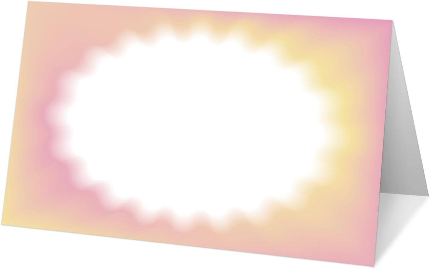 25 Color Gradient Place Cards for Table Seating, Pink Yellow Wedding Name Place Card, Tent Cards for Birthday Bridal Shower Baby Shower Reception Dinner Party Decorations -A04