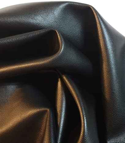 Black Soft Faux Vegan PU {Peta Approved Vegan} Leather by The Yard 20 Yard roll - Image 5