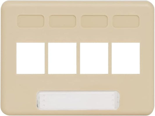 ICC 4-Port Modular Furniture Faceplate by ICC