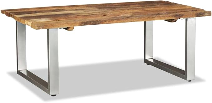 Coffee Table Solid Reclaimed Wood 39.4"x23.6"x15", Side Table, Center Table - Image 6