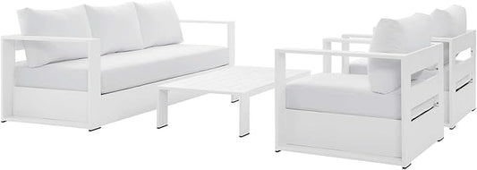 Modway Tahoe 4-Piece Outdoor Patio Set, Coffee Table by Modway