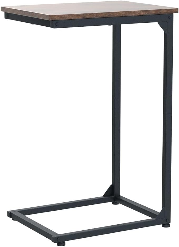 AMHANCIBLE C Shaped Side Table, End Tables Living Room Set of 2, Slide Under - Image 5