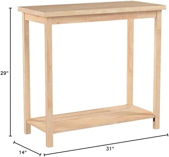 IC International Concepts, Portman Accent Table, Solid Real Wood, Sturdy - Image 3