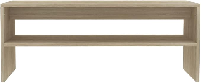 Sonoma Oak Coffee Table, Engineered Wood, 39.4x15.7x15.7 inch, Rectangular - Image 5