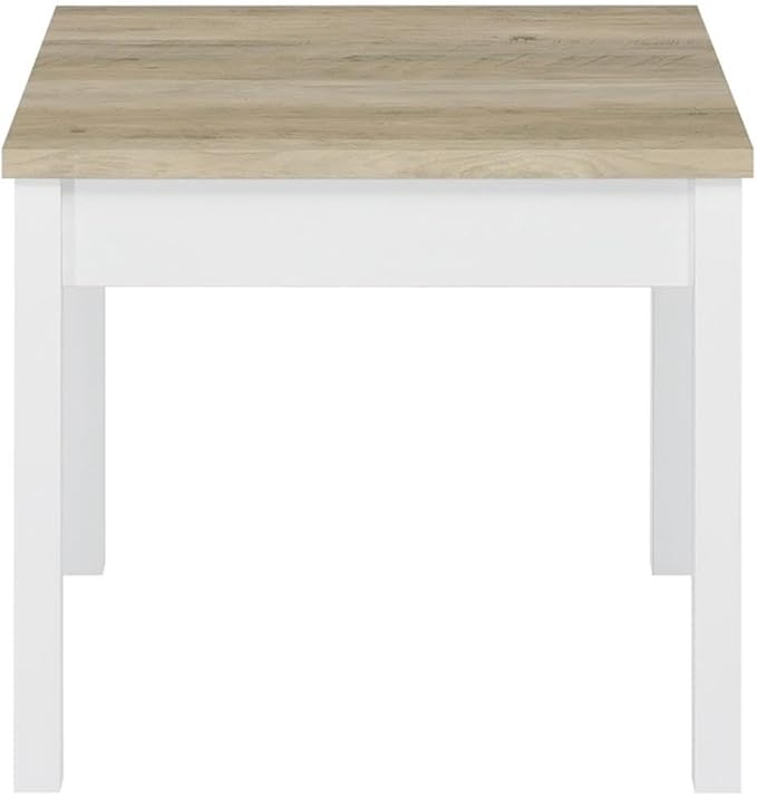 Pemberly Row 3-Piece Coastal Wood Coffee Table Set, Antique Pine and White - Image 7
