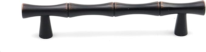 2PCS Bamboo Zinc Alloy Cabinet Handles, 3.8 Inch Hole Distance Black and Red - Image 3