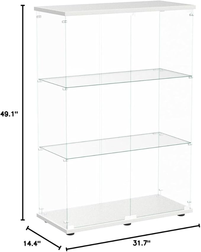 Beauty4U 2-Door Glass Display Cabinet, Collection Display, Quick Installation - Image 2