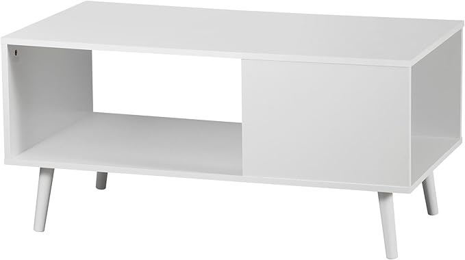 ZenStyle Mid Century Modern Coffee Table, Wooden Retro Coffee Table - Image 7