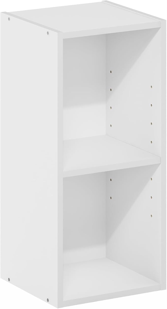 Furinno Fulda Book Shelf, 2-Tier Narrow Bookshelf, Bookcase - Image 6