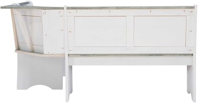 Riverbay Furniture Coastal Wood Corner Dining Nook - Image 2