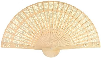 Sandalwood Fan (Set of 50 pcs) Wedding Favors&Birthday Gifts&Christmas Gift