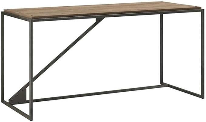 Bush Home Refinery 62W Industrial Desk in Rustic Gray by Unknown