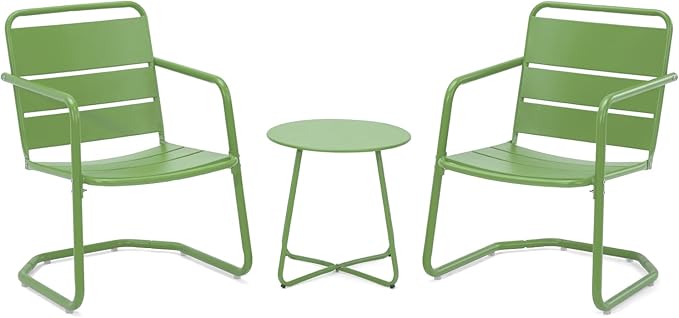 MELLCOM 3 Piece Patio Set, Small Patio Furniture Set - Image 8