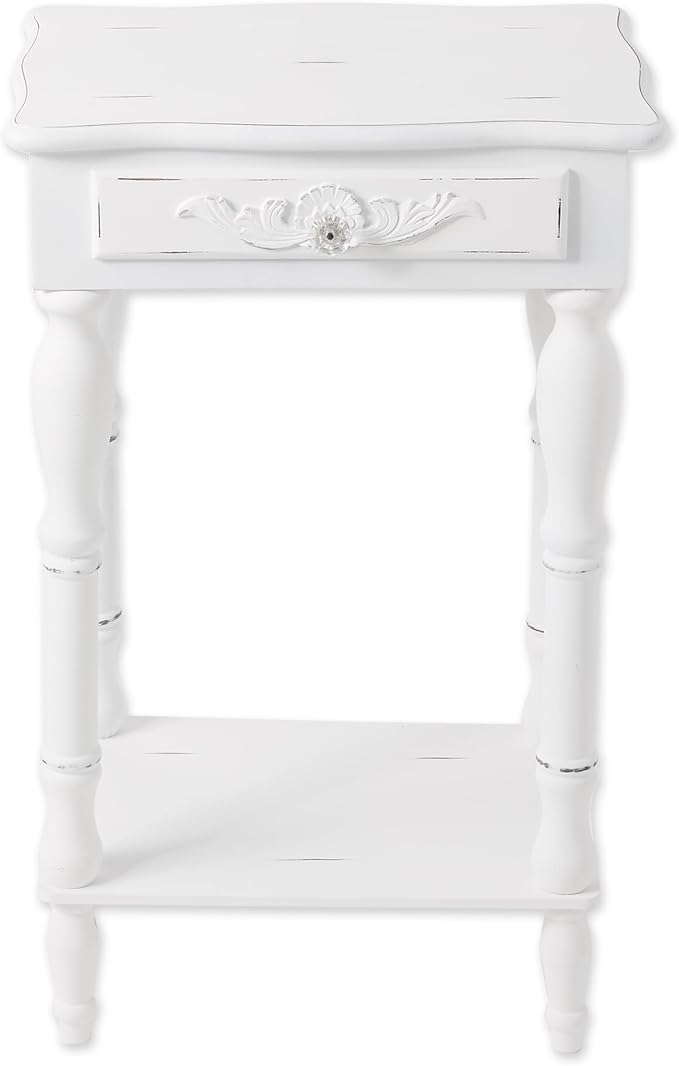Sunshine Megastore Carved White Side Table - Image 4