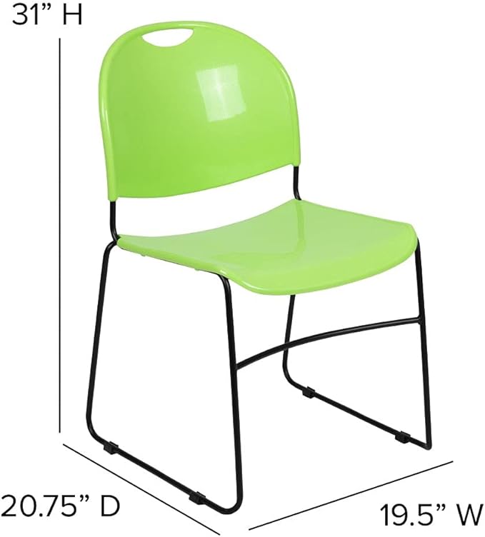 Flash Furniture HERCULES Series 5 Pack 880 lb. Capacity Green Ultra-Compact - Image 2
