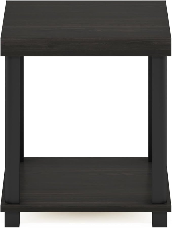 Furinno Turn-N-Tube Side Table, 2-Tier Thick Tabletop End Table - Image 7