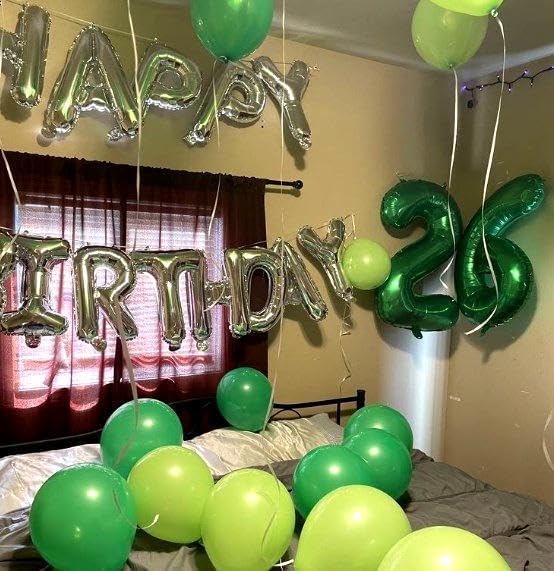 Green 40 Inch 0 Number Balloons, 0 Decorations for 10 20 30 40 50 60 70 80 90 100Birthday, Foil Giant Birthday Graduations Anniversary Party Balloons