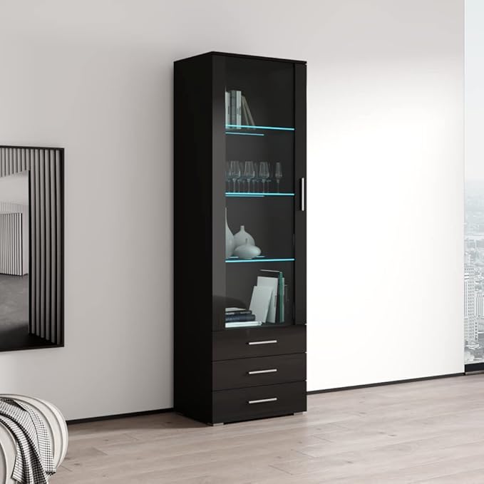 Meble Furniture Soho S1 1D3S Modern Freestanding Bookcase — 16-Color - Image 4