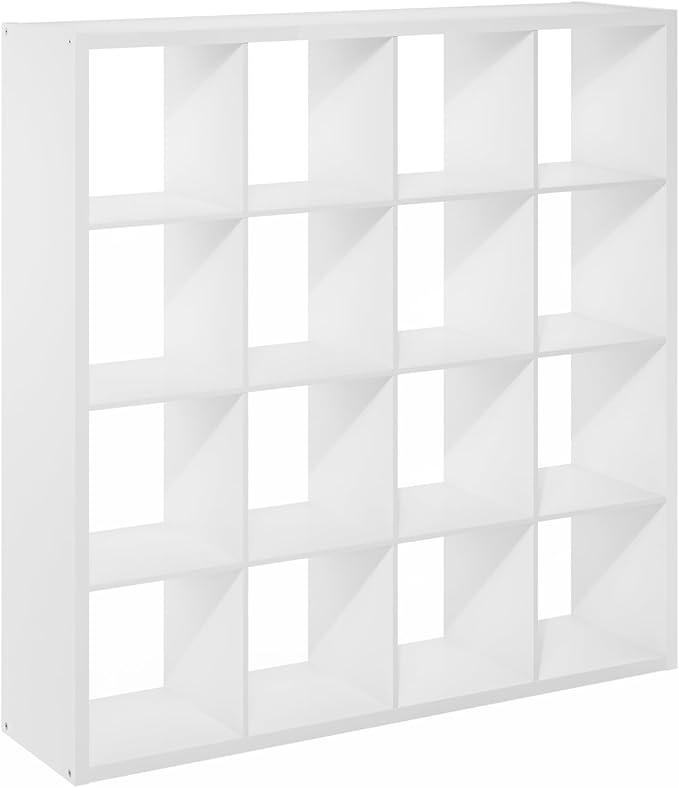 Furinno Cubicle Book Shelf, 16-Cube Bookshelf, Extra Thick Frame Reversible - Image 9