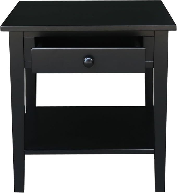 International Concepts Spencer Black Wood End Table - Image 7