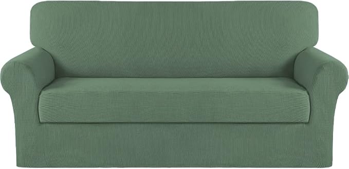 Turquoize Stretch Sofa Slipcover 2 Pieces Sofa Cover Couch Cover by Turquoize