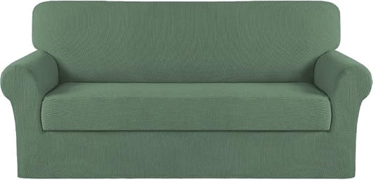 Turquoize Stretch Sofa Slipcover 2 Pieces Sofa Cover Couch Cover by Turquoize