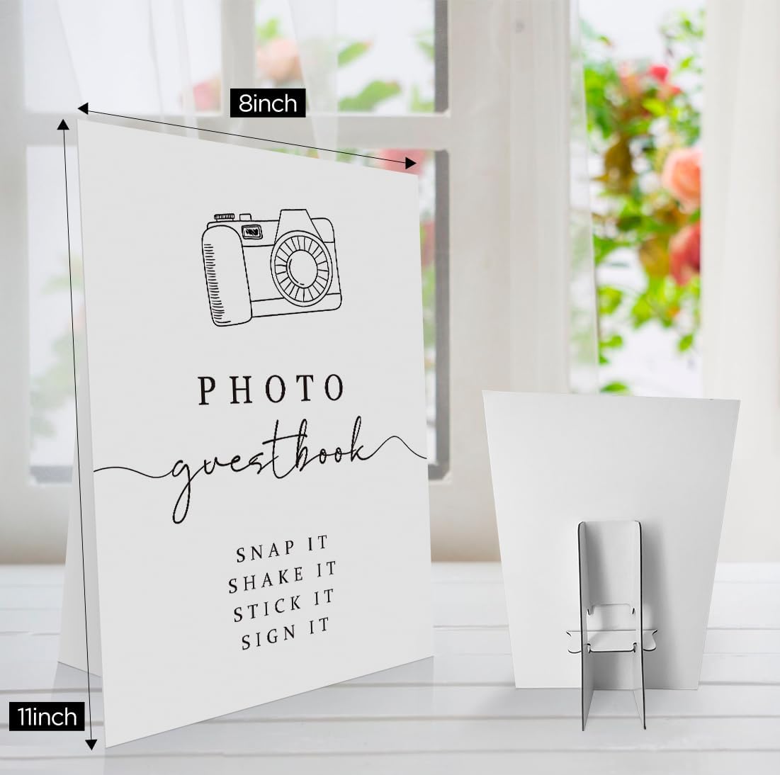 Wedding Photo Guestbook Sign 8 x 11 Inch, Photo Guest Book Sign, Photo Minimalist Wedding Sign, Reception Signage, Snap It Sign, Modern Wedding Sign WDS17