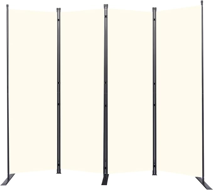 Room Divider 6FT Portable Room Dividers and Folding Privacy Screens, 4 Panel by HOMSCREENER