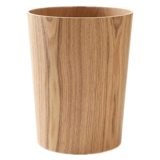 2.3 Gallons Wood Trash Can Wastebasket by BISOZER