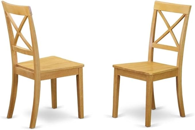 East West Furniture BOC-OAK-W Boston Kitchen Dining Chairs by EastWestFurniture