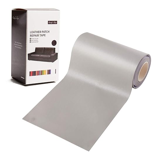 Leather Repair Patch Kit Light Gray 4 x 60 inch Leather Repair Tape Self by Cindy%27s+Tape