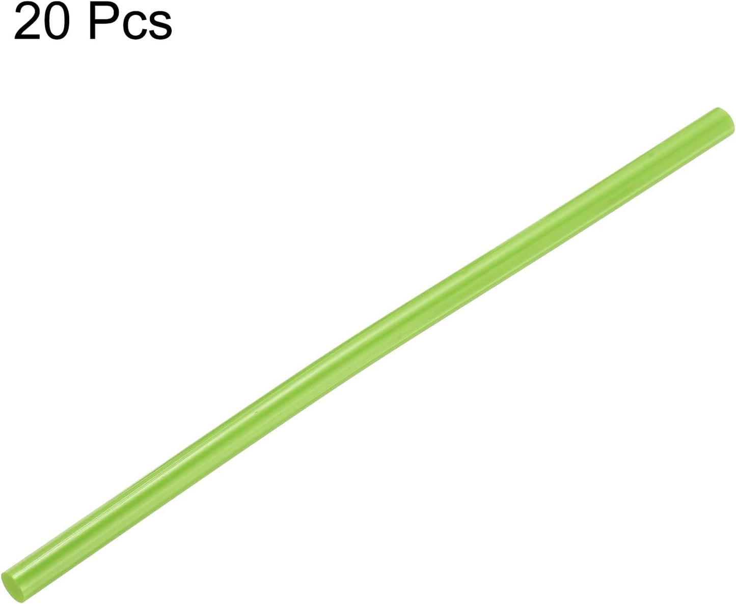 uxcell 20pcs Hot Glue Sticks for Glue Gun 7mm/0.28-inch x 8-inch Mini Hot Melt Adhesive Glue Stick Light Green