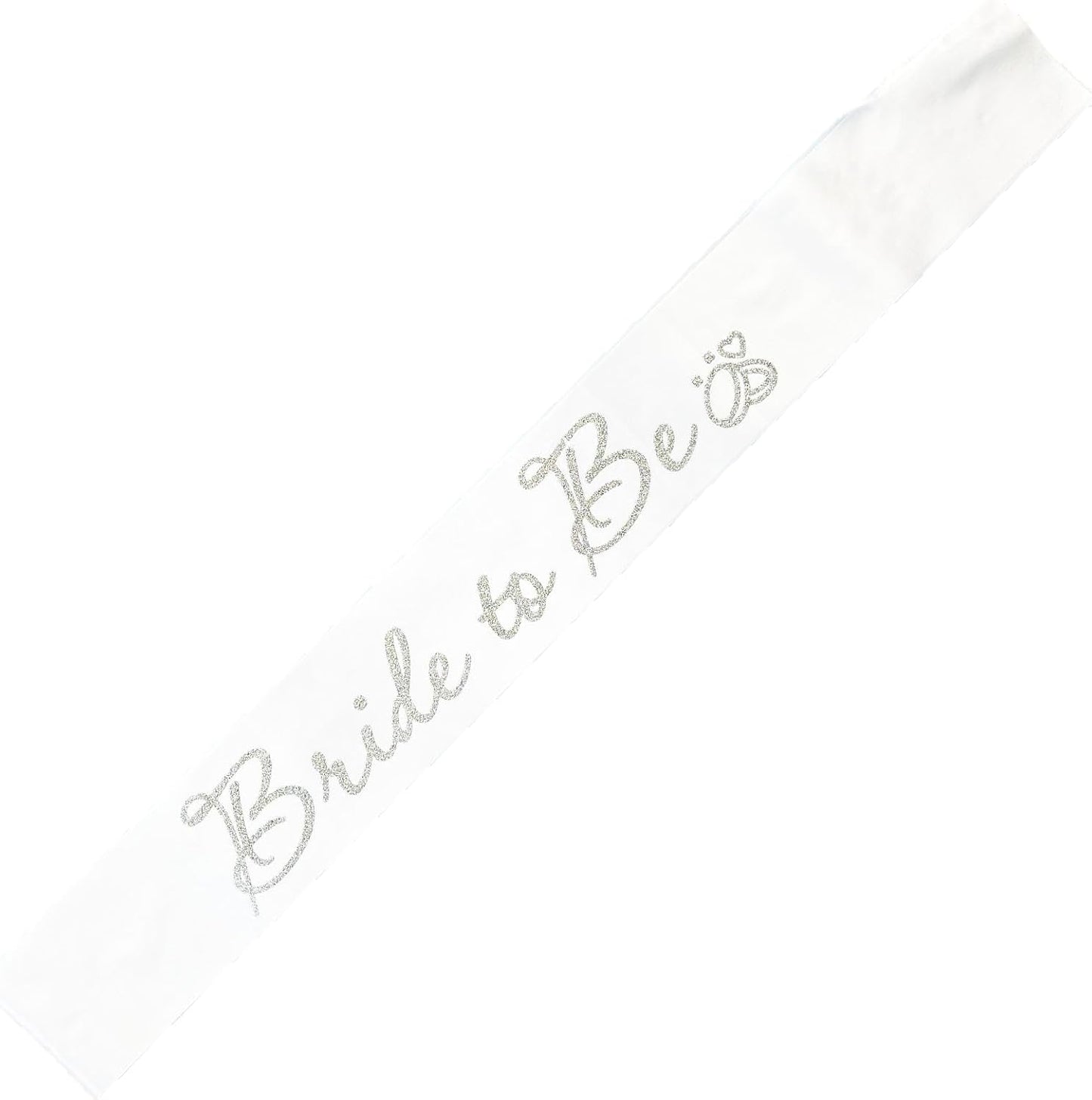 White Bride to Be Sash for Bridal Shower Bachelorette Party Wedding Hen Party Decorations Engagement Gifts Favors Miss to Mrs Sash with Glitter Letter Silver