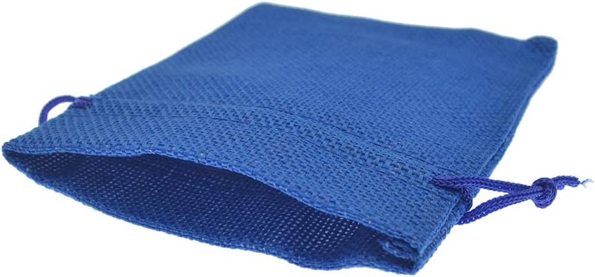 20pcs Burlap Gift Bags, 2.7 x 3.5 inch Linen Favor Drawstring Bags, Jute Baby Shower Wedding Jewelry Candy Packing Pouches (Royal Blue)